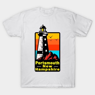 Portsmouth New Hampshire Lighthouse Tuna Fishing NH T-Shirt